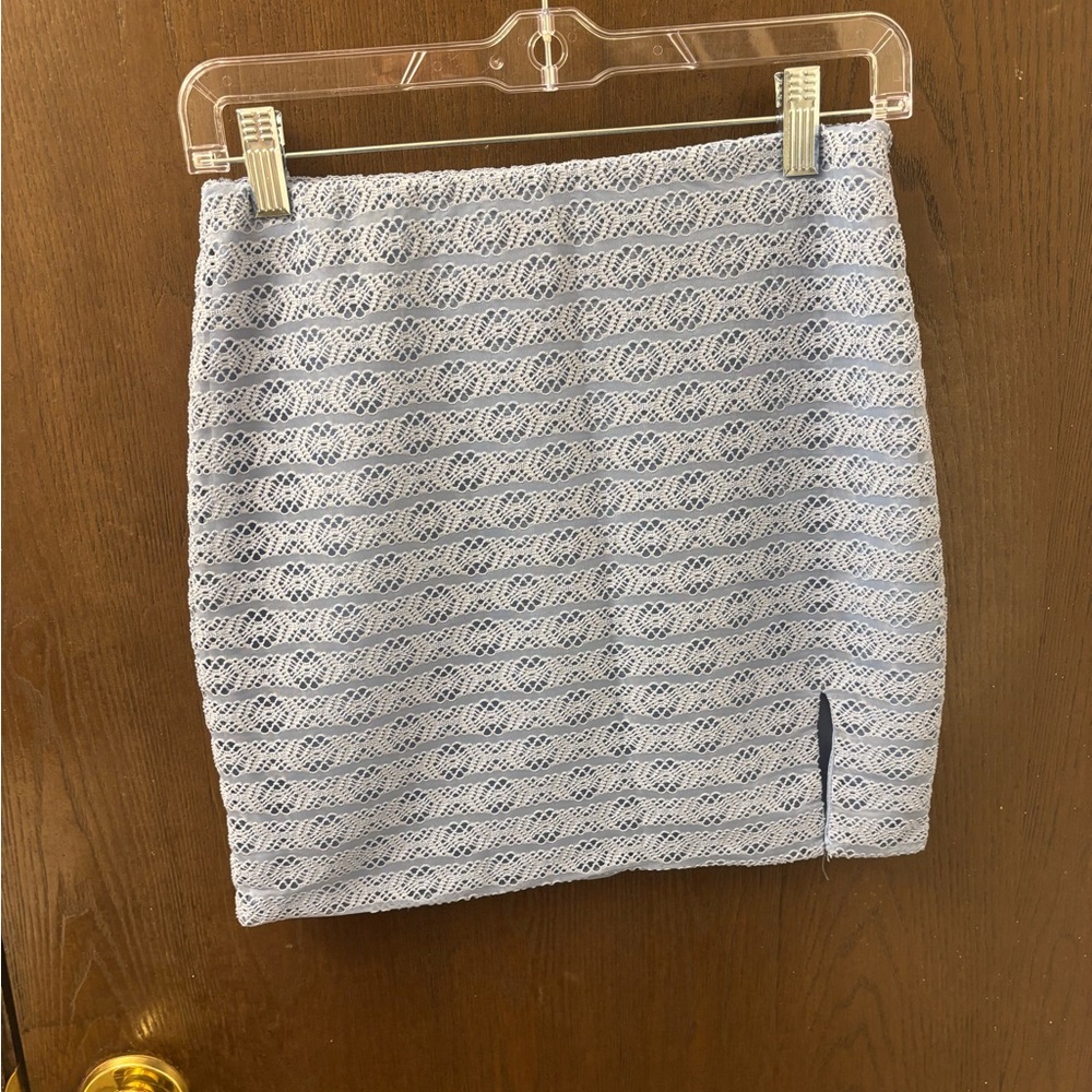 Elegant Blue Lace Skirt